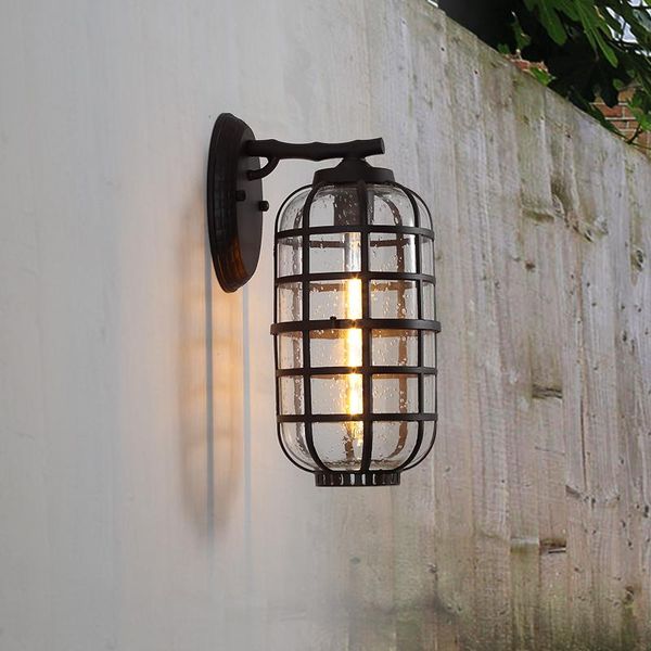 

wall lamp vintage outdoor waterproof villa exterior sconce lights door garden light glass sun room terrace led