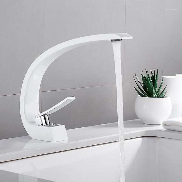 

bathroom sink faucets 3color basin modern mixer tap brass washbasin faucet single handle hole elegant &cold water tap1