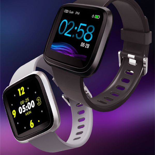 

dfh108 color screen high resolution heart rate fitness tracker blue tooth multi sports modes 3d sensor intelligent watches