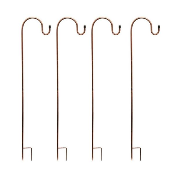 

4 pcs shepherd crook hooks,metal garden stake with hooker for solar lights,christmas lights,weddings plant,85cm