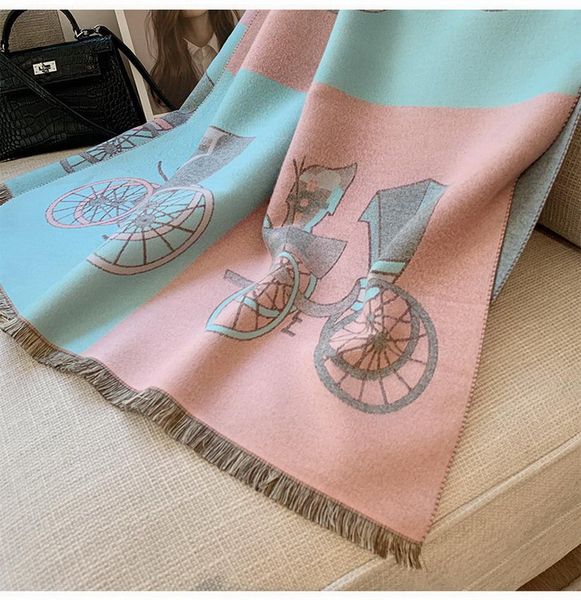 

winter women's clothing scarf fashion colorfulner scarf men women letter pattern design cashmere scarve, Blue;gray
