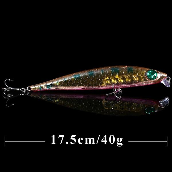 

qxo big fishing lure wobbler 40g 17.5cm ice metal winter fishing goods for fishing jigging lure minnow swimbait wmtyeh xhlove