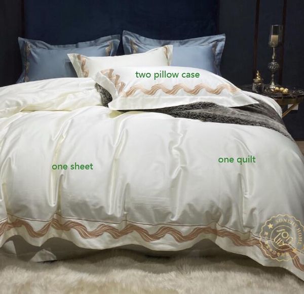 

four/six piece pure cotton embroidered duvet cover & sets european palace bedding sets queen bed comforters sets