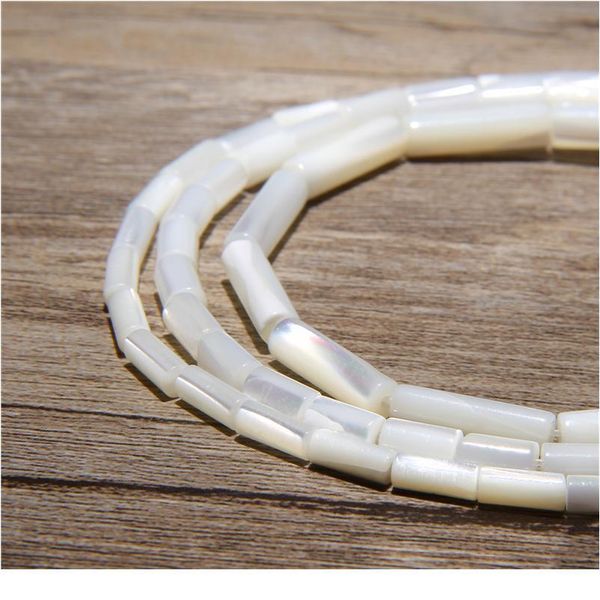 

4-14mm white natural mother of pearl shell tube beads loose shiny shell spacer bead for jewelry making necklace crafs str jllpcb, Black