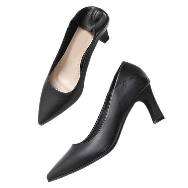 

new brand design shoes women high heels pump pointed toe wedding shoes dress, Black
