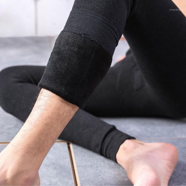 

jinjin.qc 2019 new fashion men winter leggins warm leggings black leggin elastic waist fleece full length pants drop shipping1
