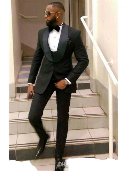 

navy blue slim fit groom tuxedos for men new 2020 design blazer wedding suits for men 3 pieces1, White;black