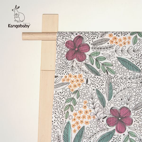 

kangobaby baby muslin blanket baby swaddle infant wrap cartoon printed cotton baby blanket soft breathable 70% bamboo+30% cotton q1222