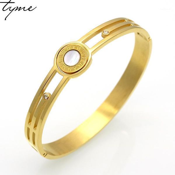 

stainless steel new design turnable one side is white side is black female lover bracelets & bangles wholesale women bangle1