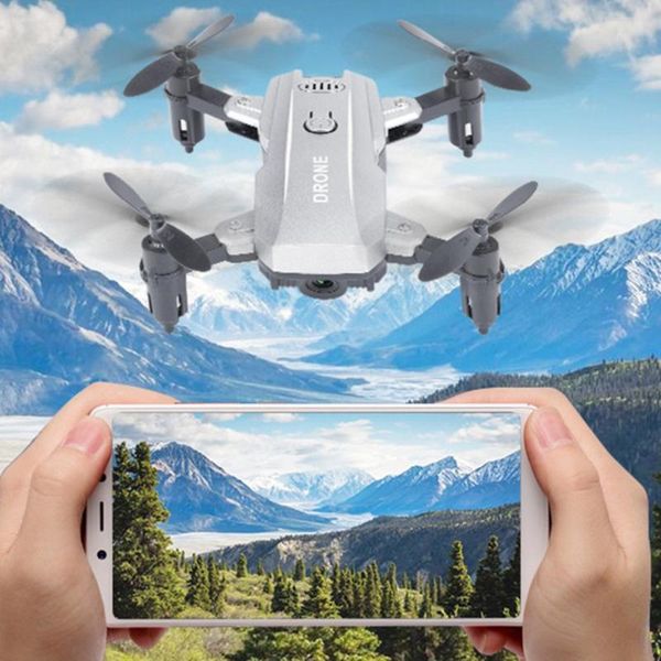 

2020 mini folding drone aerial pgraphy wifi four-axis aircraft remote control helicopter cross-border toys