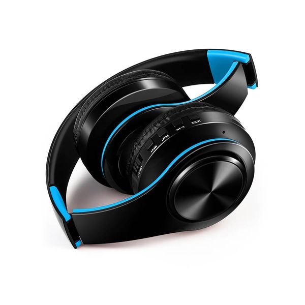 Drahtlose Bluetooth-Kopfhörer über dem Ohr, faltbar, Stereo-Kopfhörer, unterstützt TF-Karte, MP3-Player mit Mikrofon für PC/Handys/TV