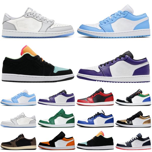 

discount jumpman 1 1s low men women basketball shoes court purple unc pine green game royal mens womens trainers sports sneakers