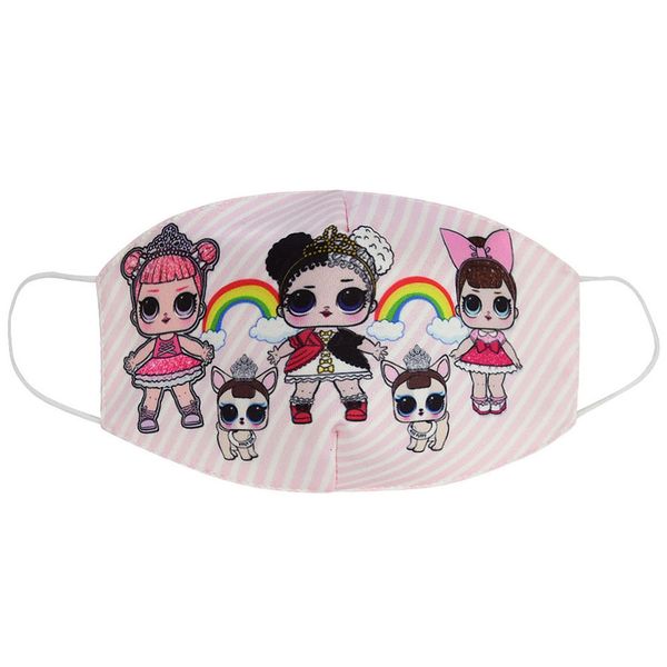 

factory girl cartoon doll kids fun fancy 17style dress lower half face mouth muffle reusable dust warm windproof cotton pvob4