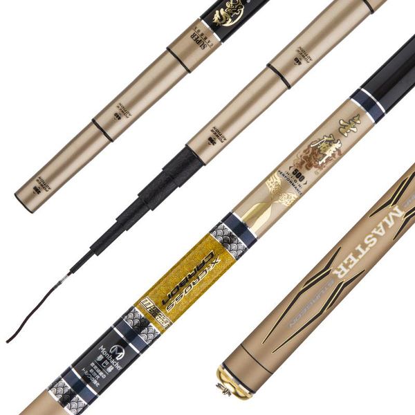 

boat fishing rods 3 position rod short section carbon handcuff ultra light super stream pole 4 meters -7 long vara de pesca