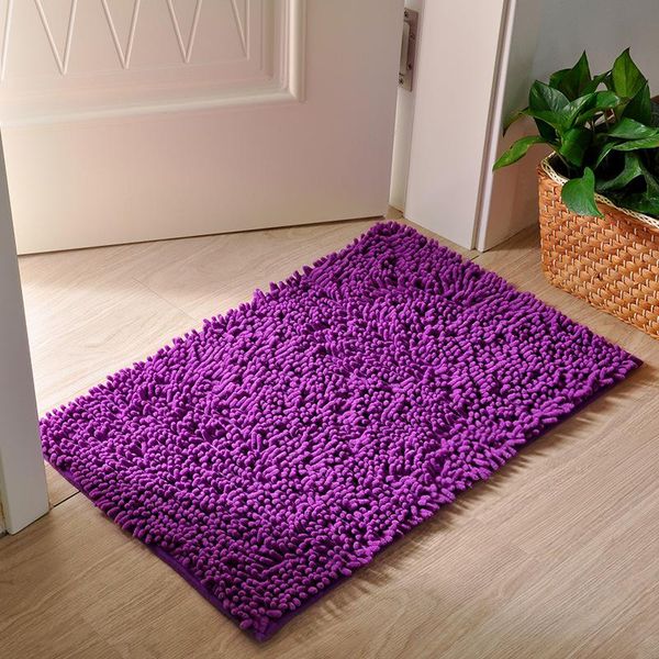 

cushion/decorative pillow colorful doormat mat anti skid comfoftable bottom microfiber shaggy chenille floor for bath door livi