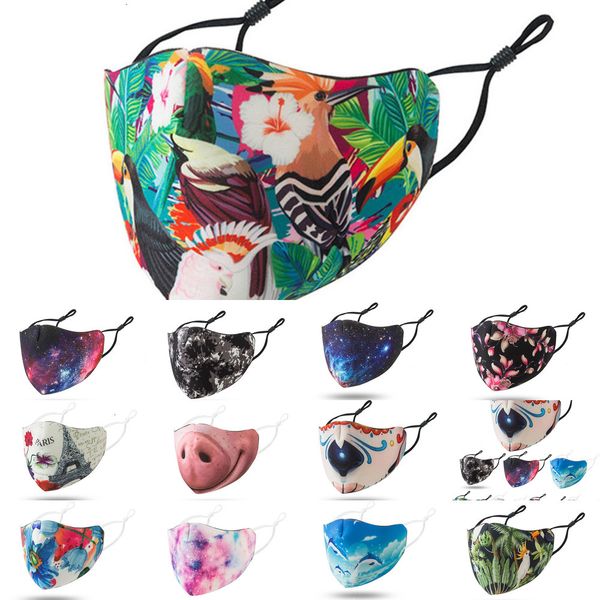 

designer women fashion black face masks dustproof breathable reusable adjustable ear buckle mask wholesale 6 n166z