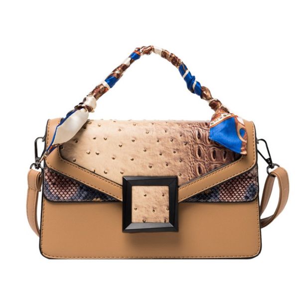 

handbag small shoulder bags for women 2021 new crossbody bag alligator serpentine ostrich collocation pu leather ladies bags