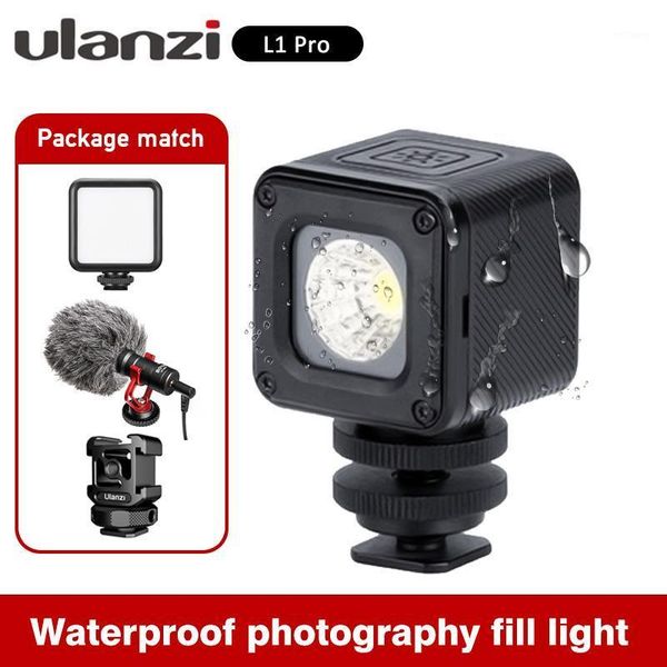 

flash heads ulanzi l1pro waterproof led video light dimmable lamp professional on camera for sjcam action camera1