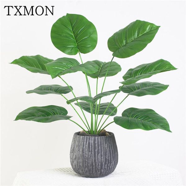 

12 heads dripwater guanyin simulation plants true and false flower pots flowers green plants placed decoration home living room