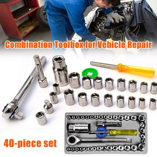 

auto repair tools 40pcs/set socket sleeve wrench combination motorcycles vehicle repair tools set in stock