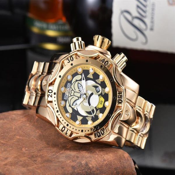 

321 chronograph working stainless steel mens watches for man multifunction fashion casual quartz watche, Slivery;brown
