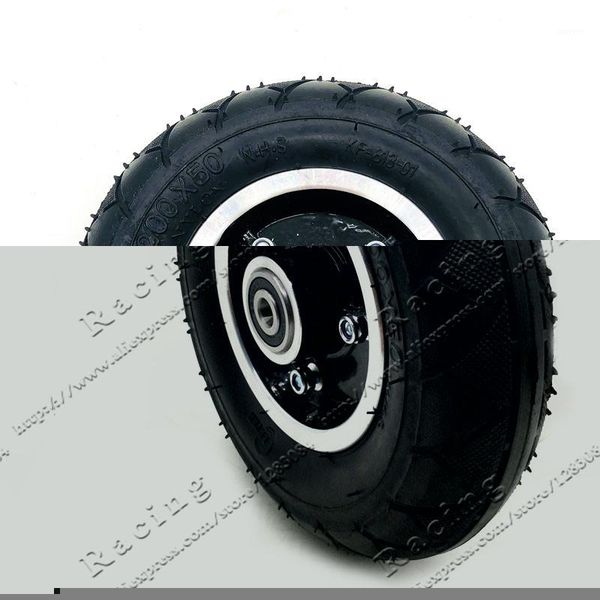 

electric scooter tyre with wheel hub 8" scooter 200x50 tyre inflation electric vehicle aluminium alloy wheel pneumatic tire1