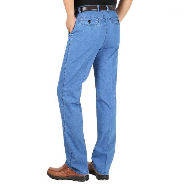 

men's jeans 2021 men autumn style straight-cut solid color casual jeans1, Blue