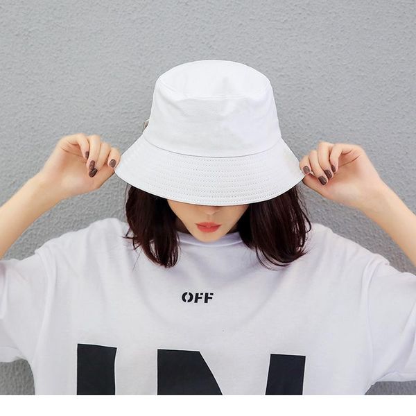 

cotton bucket hats men women summer sunscreen panama hat men pure color sunbonnet fedoras outdoor fisherman hat b jllcie, Black;white
