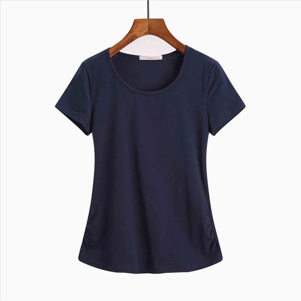 

cotton t shirt women tees short sleeve fashion casual t shirt new arrival printed summer o neck solid regular broadcloth, White