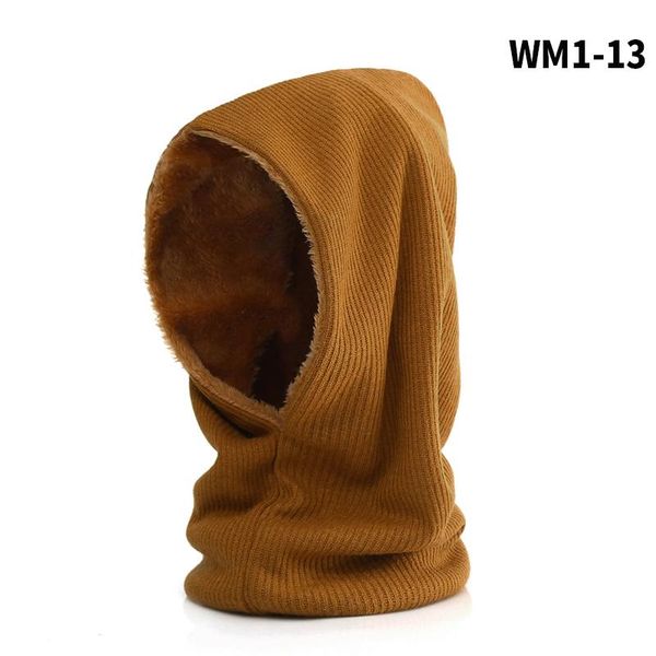

2020 new design winter cap neck scarf ring women men warm knitter head scarves solid thick fur snood wmtbns, Blue;gray