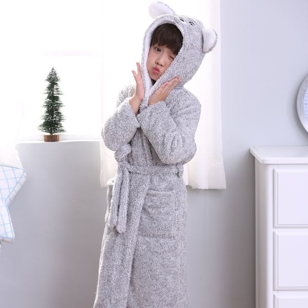 

fashion baby hooded spring autumn cotton bathrobe children bath robes boys cartoon long flannel kids swimming robe y200325, Blue;red