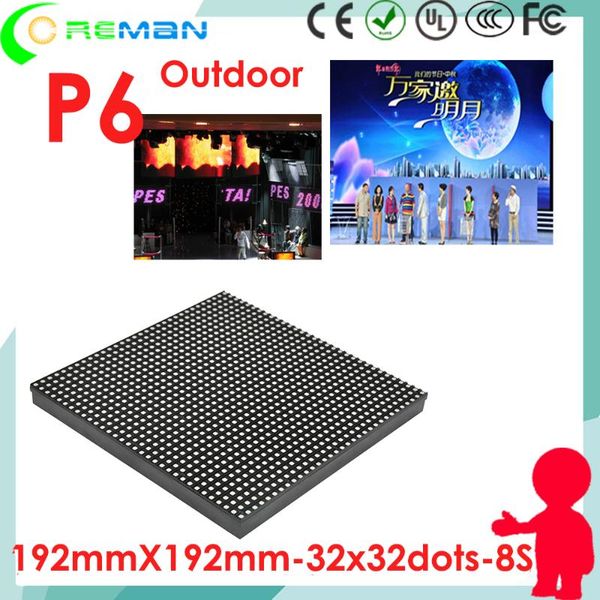 

p6 rgb led panel 32x32 high brightness led screen outdoor display p6 outdoor 192x192mm