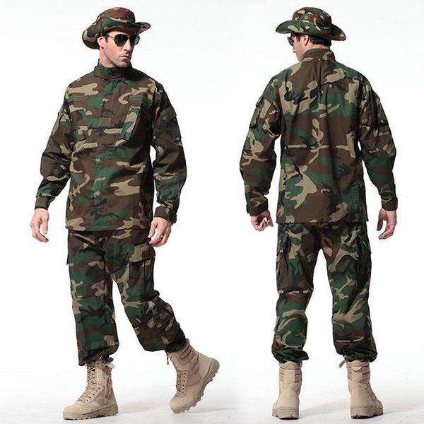 

hunting sets men's uniform tactical us army jacket pants clothing set outdoor camouflage suit for soldier training1, Camo