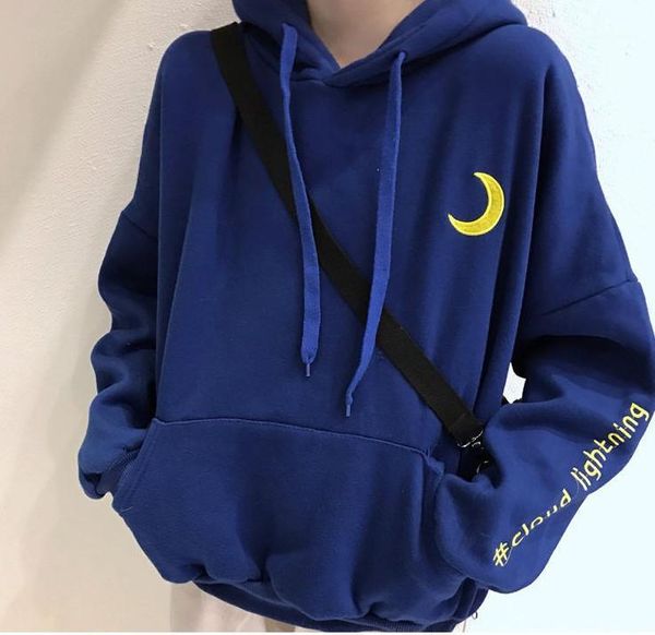 

hoodies women hooded letter printed leisure long sleeve loose pockets womens hoodie trendy all-match students korean style chic1, Black