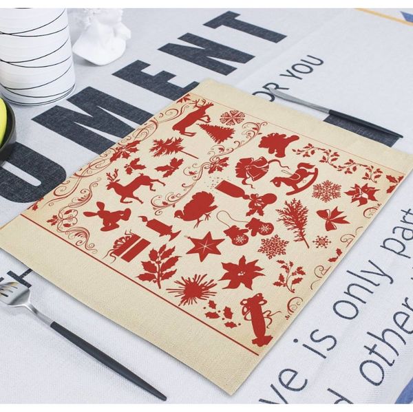 

4232 cm с новым годом рождественские перчатки рождественские украшения для домашнего цветок цветок керст декоративный стол салфетка navidad