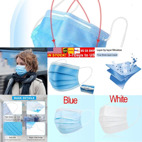 

hwtelastic dhl disposable face masks with ear loop 3 ply breathable for blocking dust air anti-pollution mask
