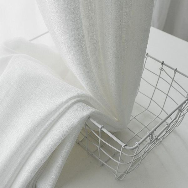 

curtain & drapes gxi solid color thickened cotton linen kitchen tulle translucent white window screen curtains decorate bedroom balcony m047
