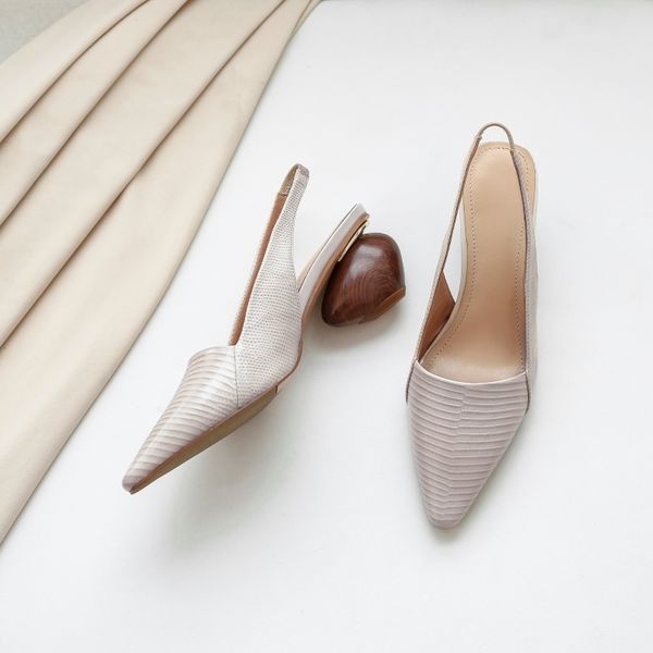 

women's 2021 sandals size 22-26.5cm sheep's skin heels full in and out shoes wlu9, Black