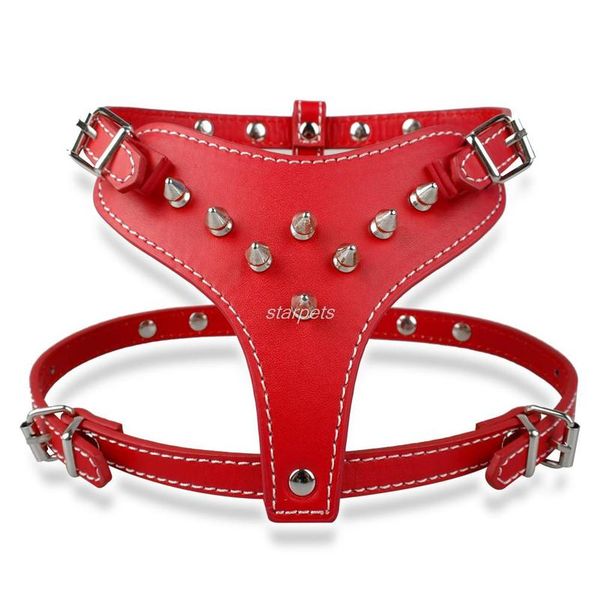 

adjustable spiked studded pet puppy dog harness chest 13.5\"-17\" fit for small breeds sqcqkp