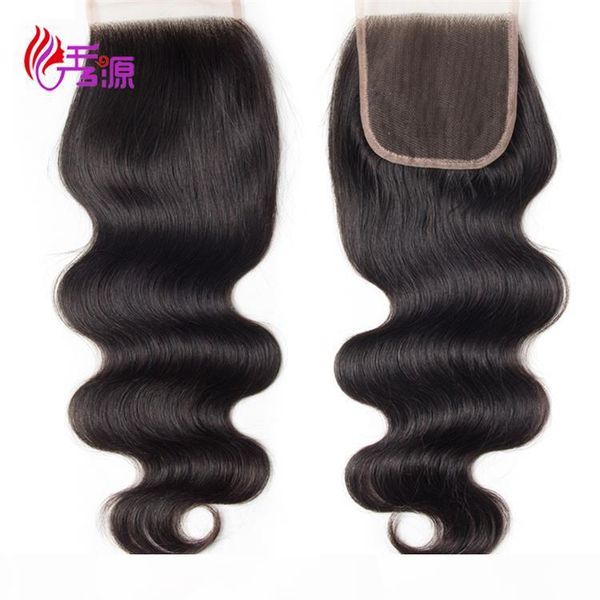 

body wave lace closure xiuyuanhair brazilian virgin remy human hair 4x4 swiss lace closure part middle part three part, Black;brown