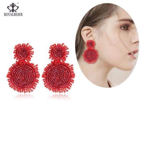 

royalbeier bohemian beads tassel earrings for women big fringe drop earrings long dangle wedding jewelry wholesale, Silver