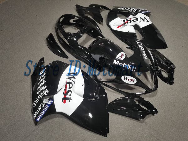 Iniezione per SUZUKI GSXR1300 08 15 GSXR 1300 Hayabusa GSXR-1300 2008 2009 2010 2011 2012 2013 2014 2015 Carenatura GX02 Nero bianco