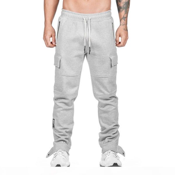 

new fashion mens joggers pants elastic waist loose cotton sweatpants male casual long trousers with 2 colors asian size, Black