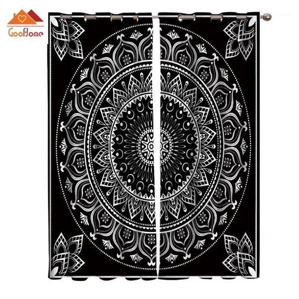 

classic mandala window curtains living room outdoor fabric drapes curtain home decor1