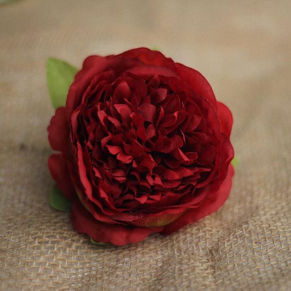 

10 шт. большой пион цветок головы искусственный цветок diy головные уборы шелковый цветок украшения стены розовая головка симулятор флорес j