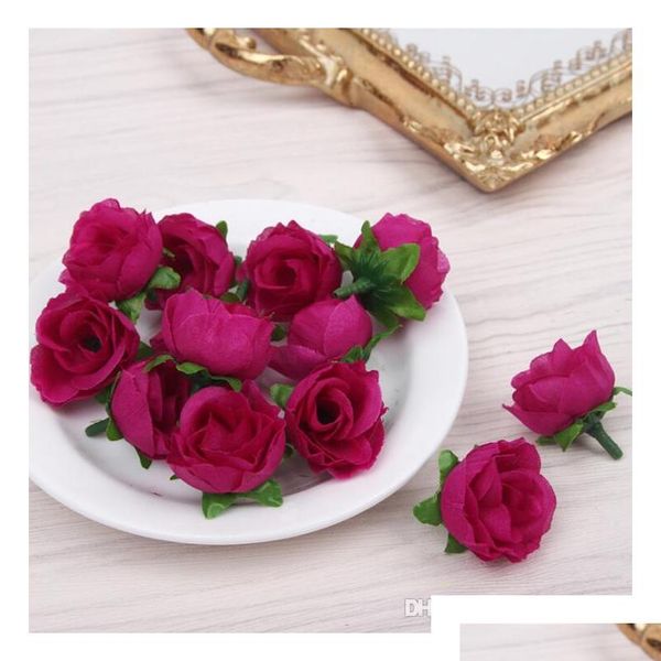 

wedding decorations flower 18 colors artificial silk rose flower head home party handwork diy bud decor simulation flower jllzxc soif