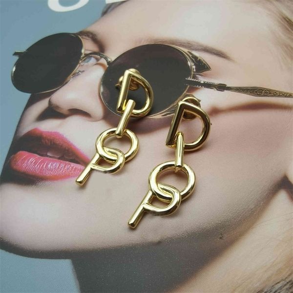 

light luxury tassel fashion simple advanced naked earrings women's jewel, Golden;silver