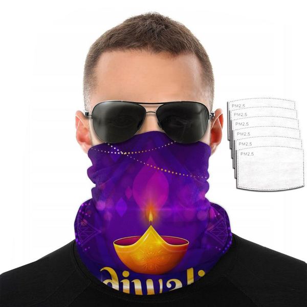 

scarves bandana neck gaiter headband cycling fishing mask scarf diwali festival lamp purple multifunctional outdoor headwear, Blue;gray