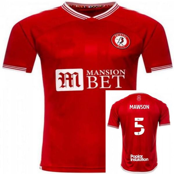 

new 20 21 bristol city football jerseys fc home red away blue robbins paterson wells weimann camisetas defútbol popular football jerseys, Black;yellow