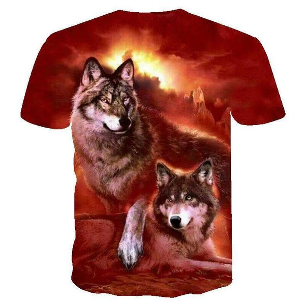 

fashion men wolf 3d print t-shirt cool funny t shirt short sleeve t shirt male animal printing t-shirt male clothes, White;black